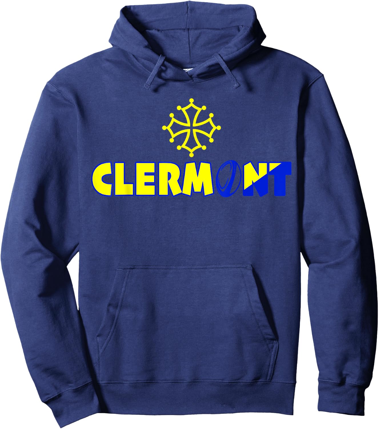 Pride Gift Rugby Clermont Supporter Player Yellow And Blue , Black, S Hoodie - Hoodie | Navy