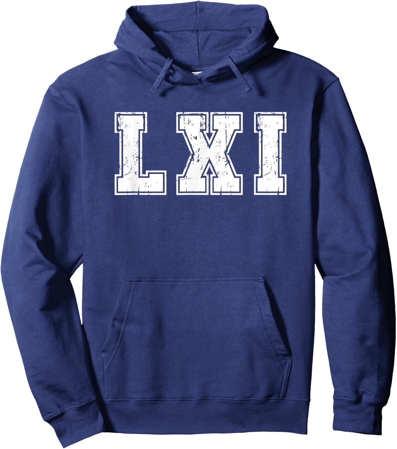 Roman Numeral 61st Birthday 61 Years Old Roman Number Hoodie - Hoodie | Navy