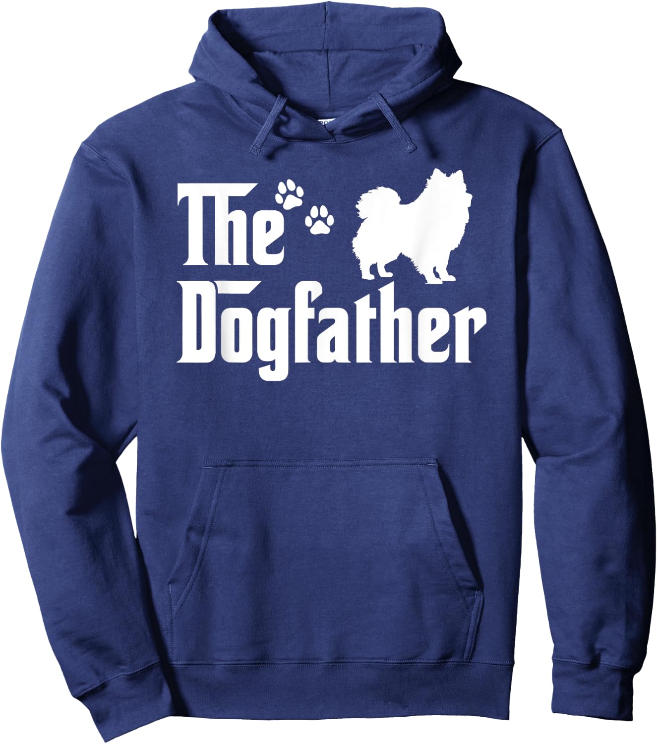 The Dogfather Fathers day Gift Dad Dog Lover Pomeranian Men Women Girls Kids Hoodie - Hoodie | Navy