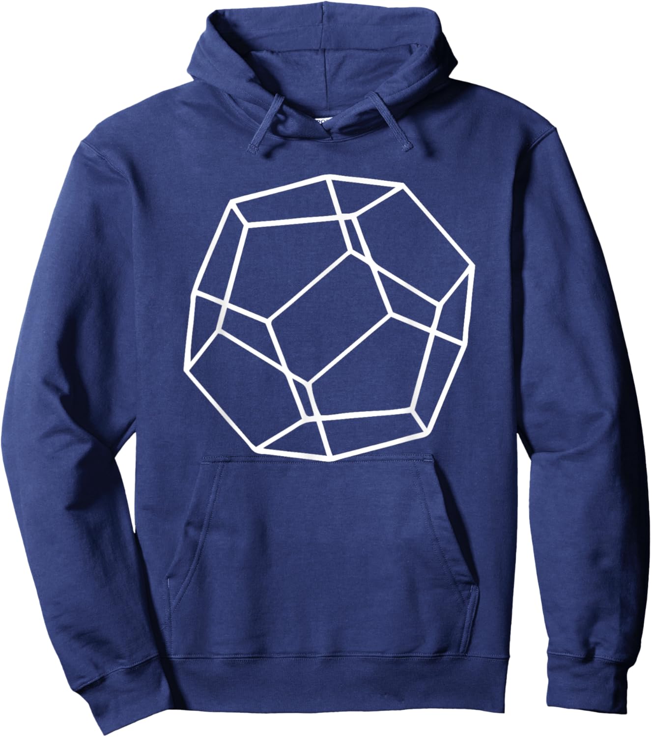 Dodecahedron or D12 Dice Pattern Hoodie - Hoodie | Navy