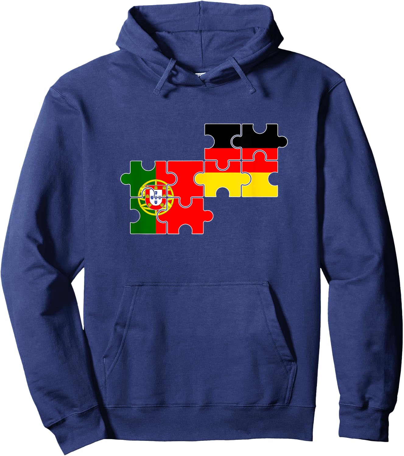 Portugal Deutschland Flagge Deutsch Portugiese Hoodie - Hoodie | Navy