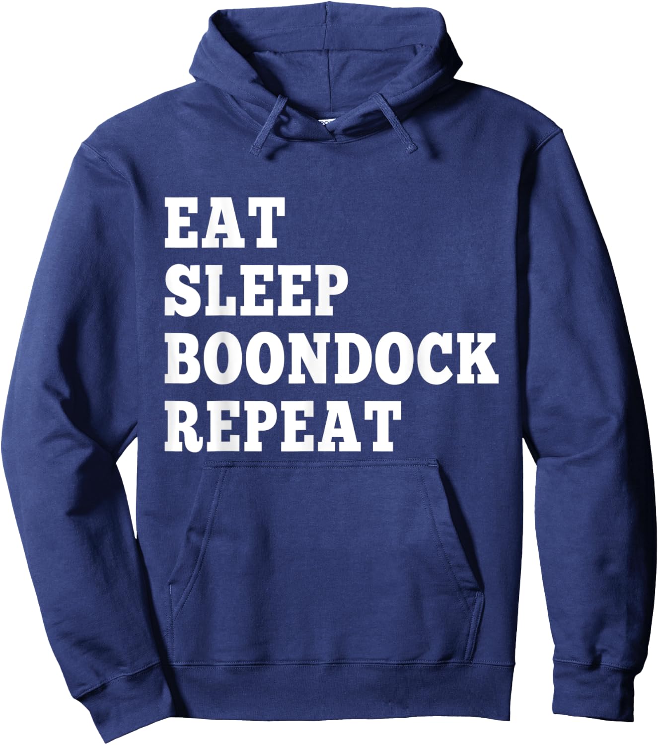 Eat Sleep Boondock Repeat couples boondocking camping Hoodie - Hoodie | Navy