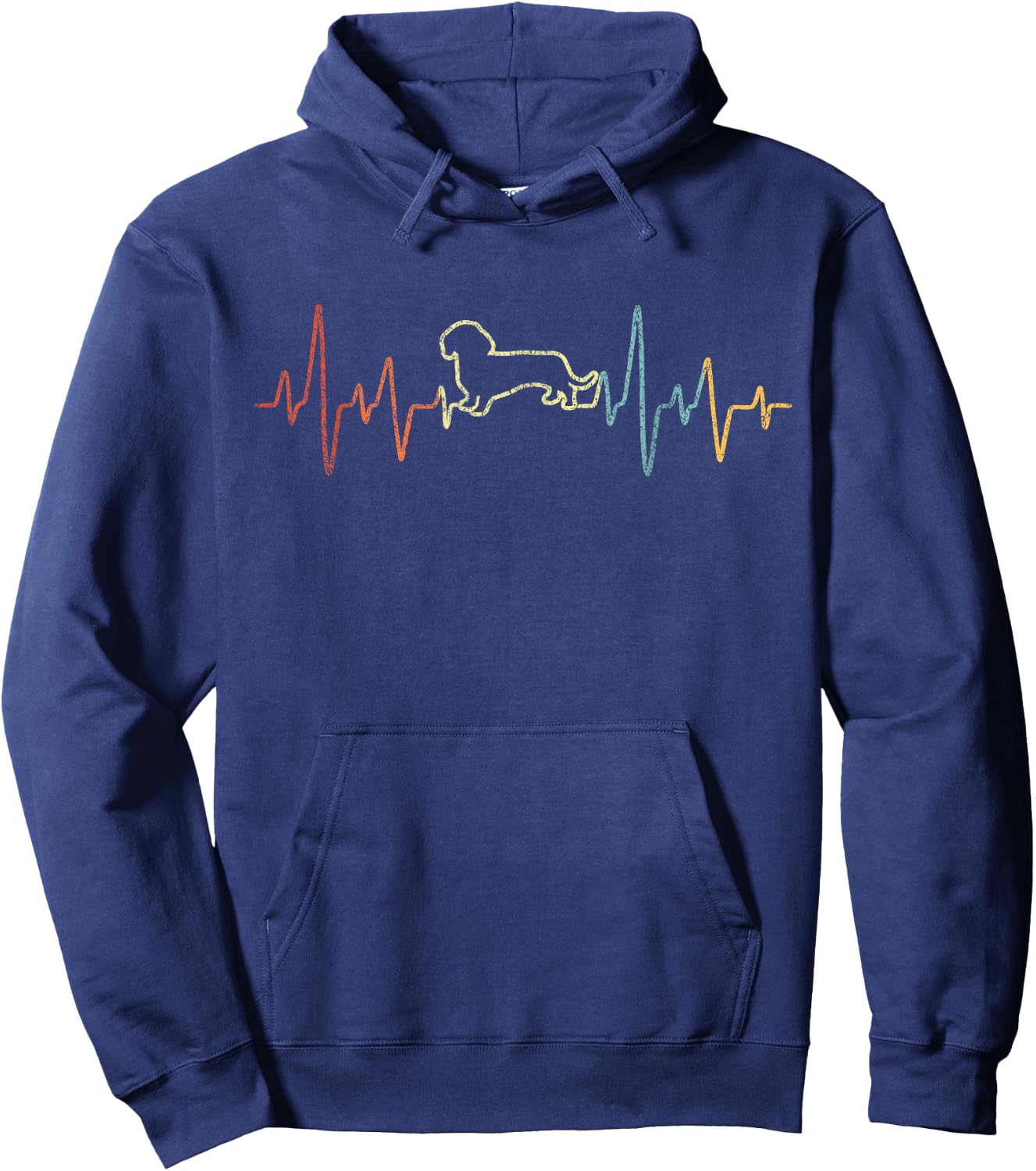 Funny Dachshund Dog Owner Wiener Retro Vintage Women Kids Hoodie - Hoodie | Navy