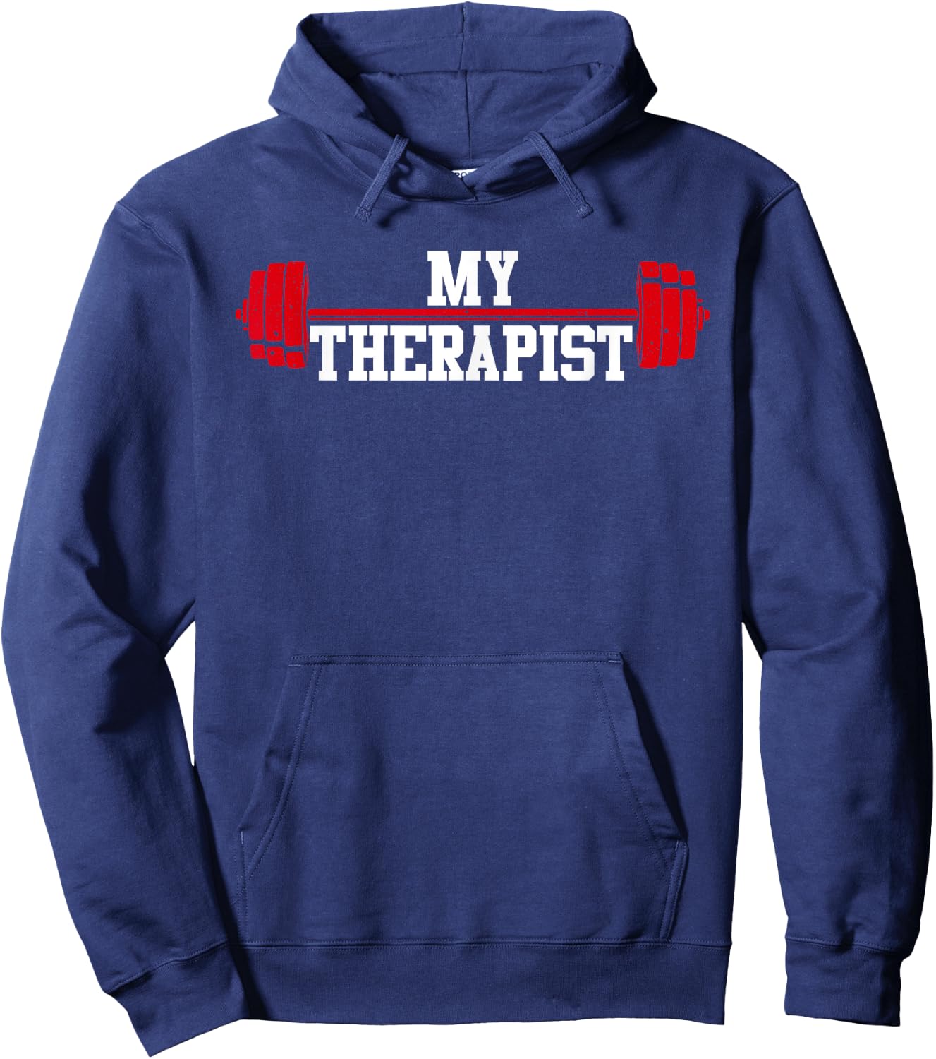 Funny Barbell Design Women Weight Lifting Gym Quote Hoodie - Hoodie | Navy