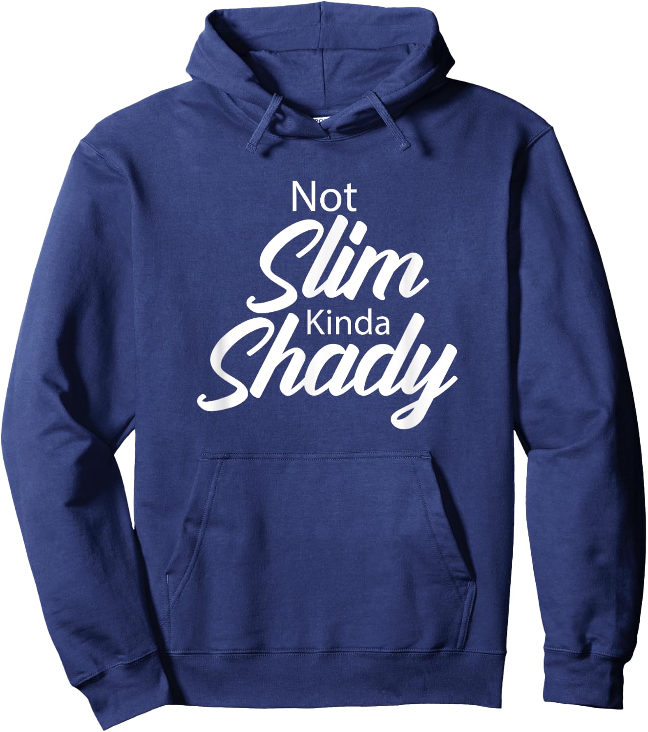 Women's Not Slim Kinda Shady Shirt Sarcastic Funny Stylish Hoodie - Hoodie | Navy