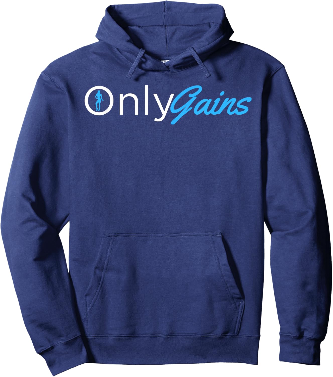 Only Gains - OnlyGains Funny Women's Fitness Bodybuilding Hoodie - Hoodie | Navy