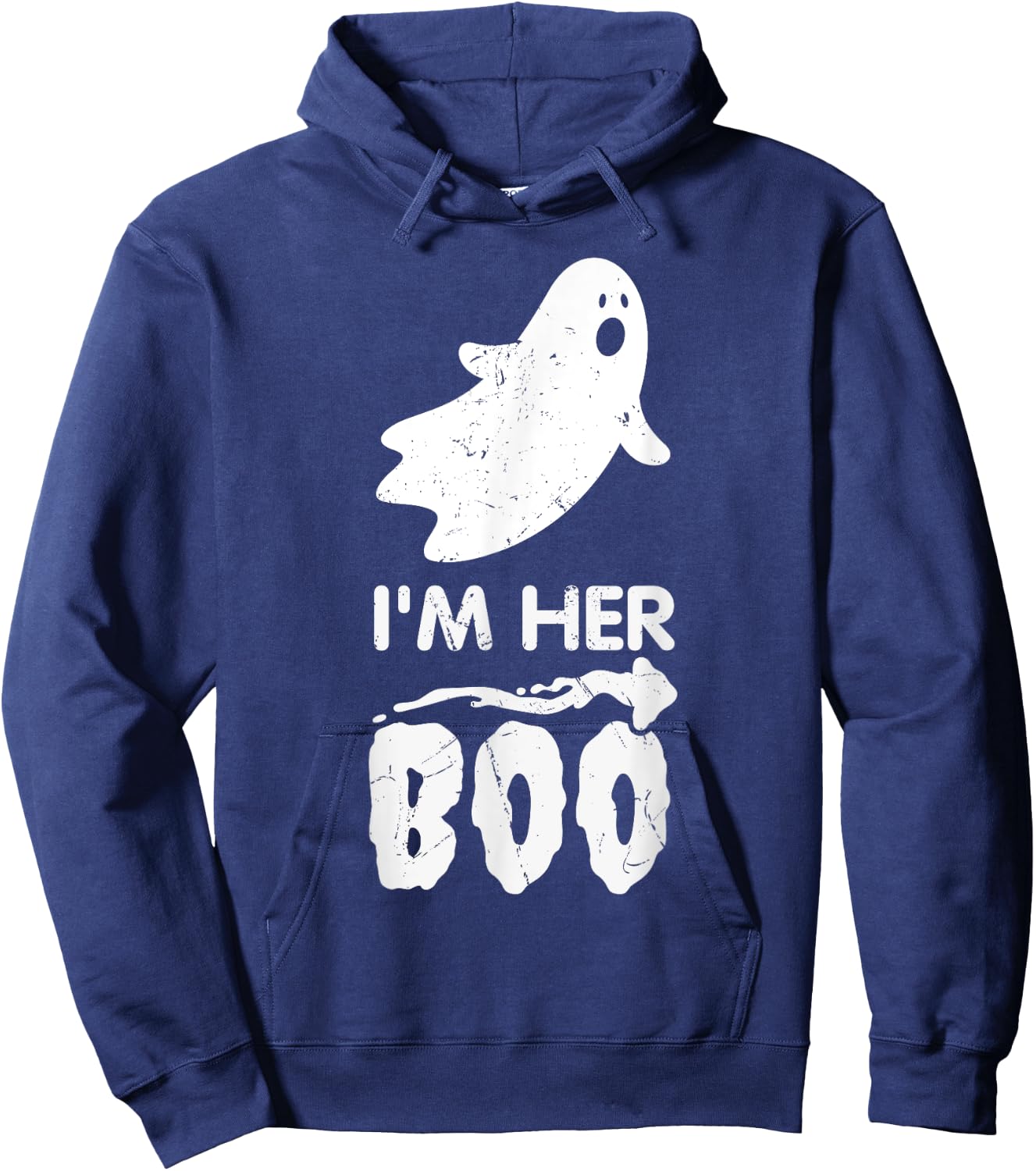 I'm Her Boo Halloween Ghost Matching Couple Cute Hoodie - Hoodie | Navy