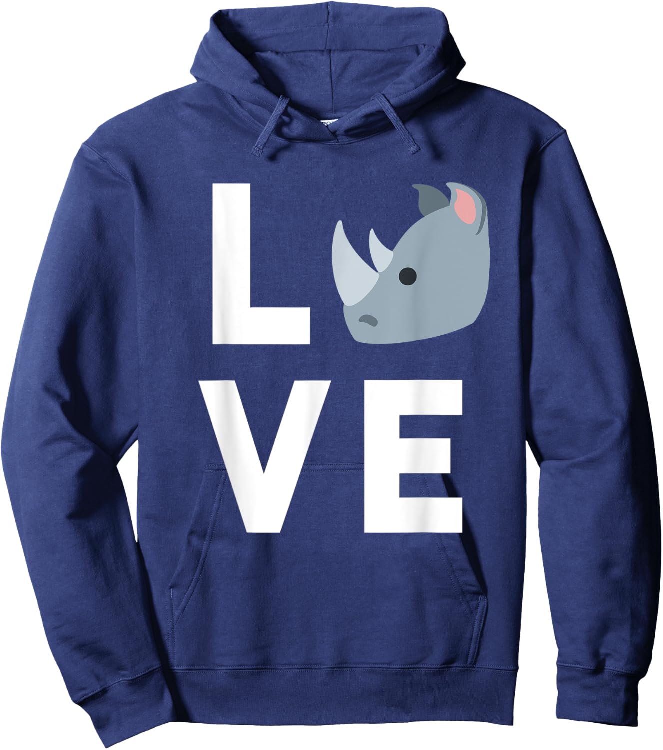 Cute I Love Rhinos | Funny Rhino Lover Kids Gift Hoodie - Hoodie | Navy