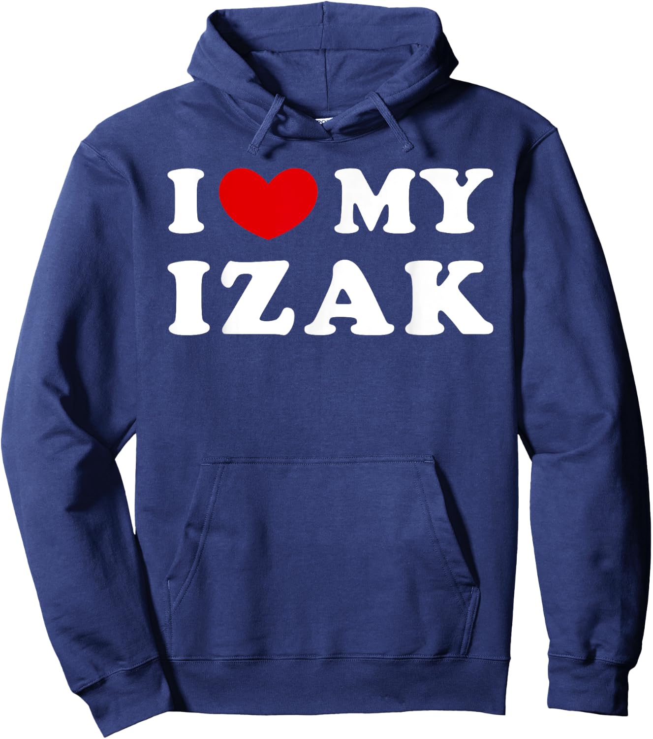 I Love My Izak, J'Aime Mon Izak Hoodie - Hoodie | Navy