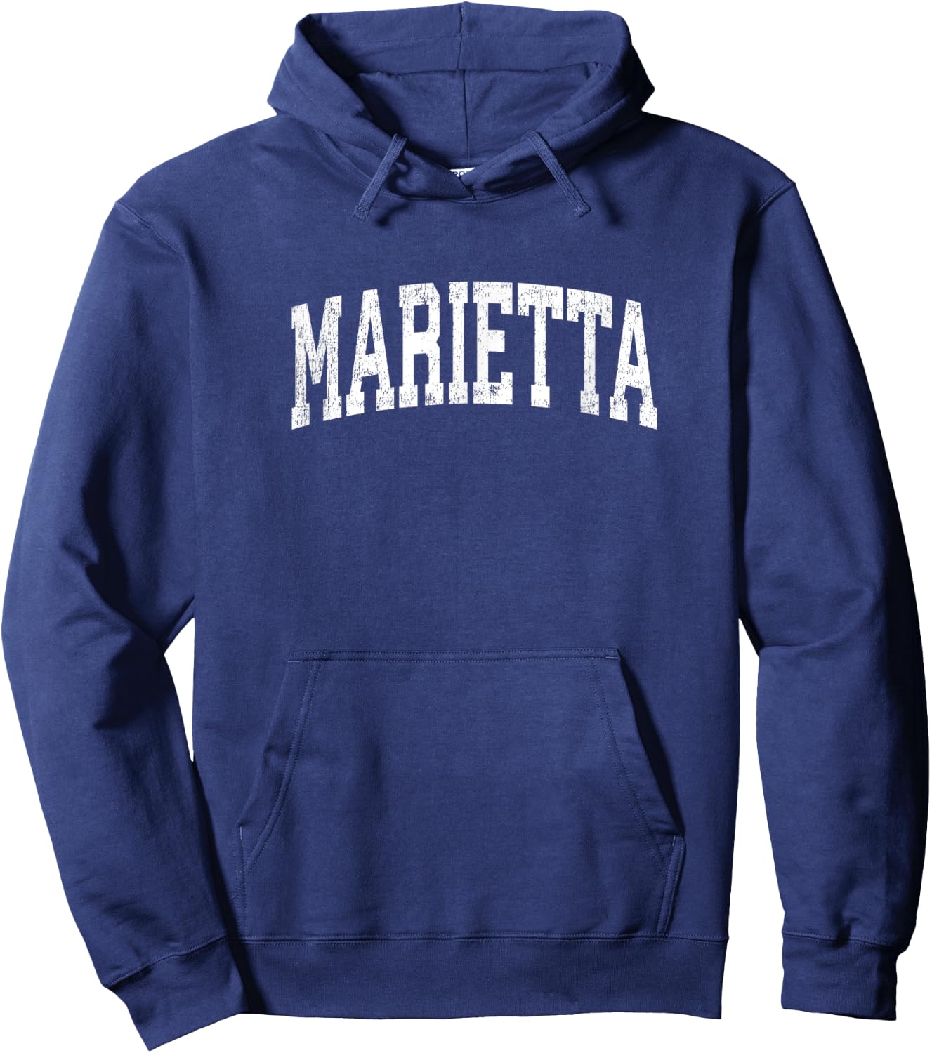 Marietta Ohio OH Vintage Athletic Sports Design Hoodie - Hoodie | Navy
