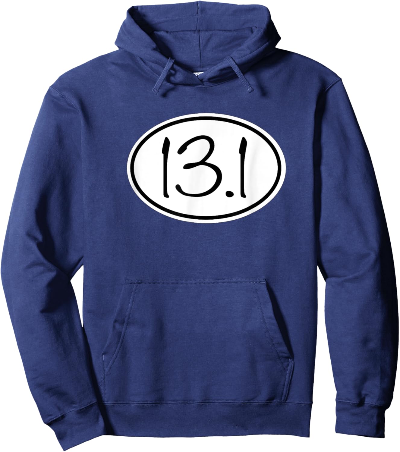 13.1 Oval Half Marathon Decal Running Hoodie - Hoodie | Navy