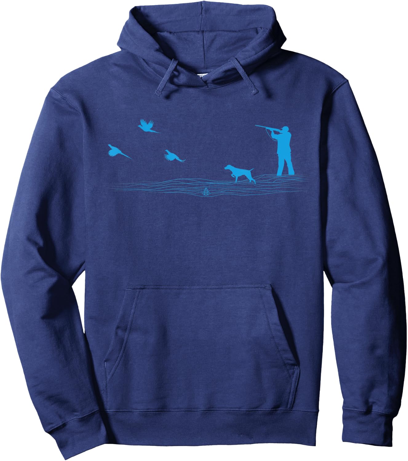 Flying Pheasant Graphic Upland Bird Hunter Dog Hunting Hoodie - Hoodie | Navy