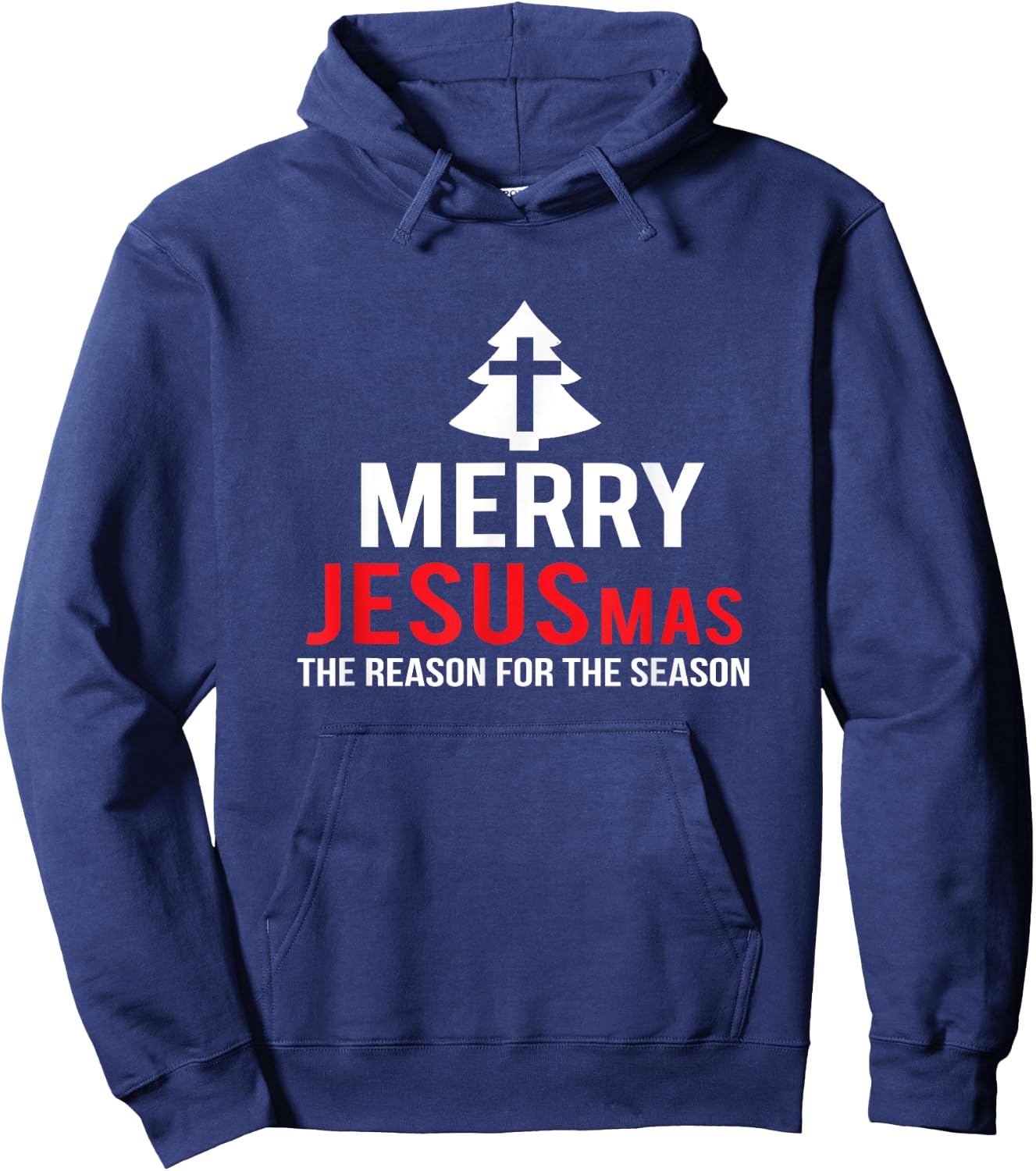 Merry JESUSmas THE reason for the season funny Christmas Hoodie - Hoodie | Navy