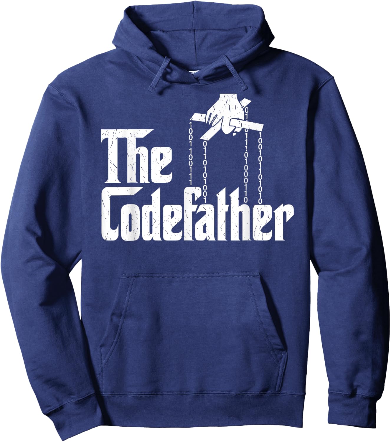 The Codefather Coding Computer Programmer Geek Nerd Hoodie - Hoodie | Navy