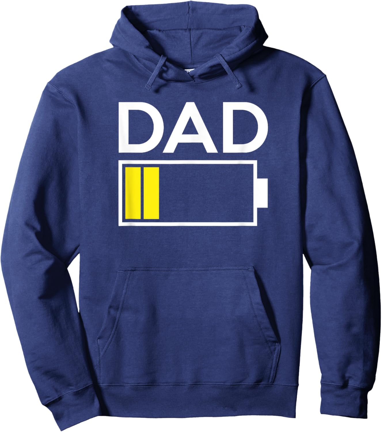 Dad Low Battery Energy Shirt Hoodie - Hoodie | Navy