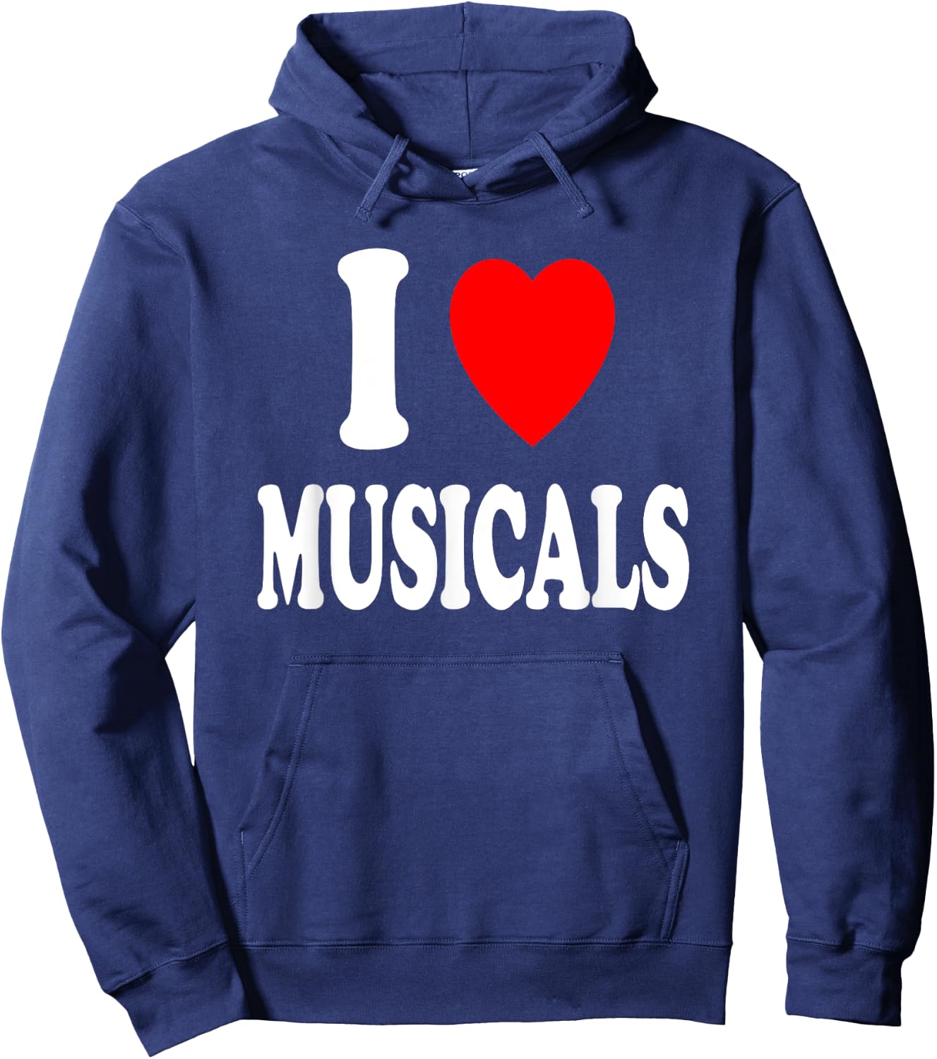 I Heart (Love) Musicals Theatre Play Broadway Singing Dance Hoodie - Hoodie | Navy