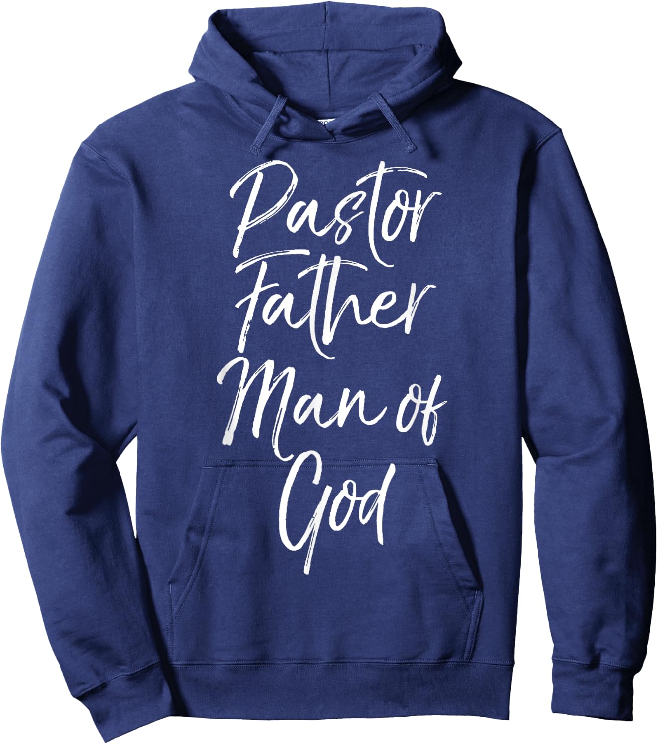 Christian Dad Gift from Wife Cute Pastor Father Man of God Hoodie - Hoodie | Navy