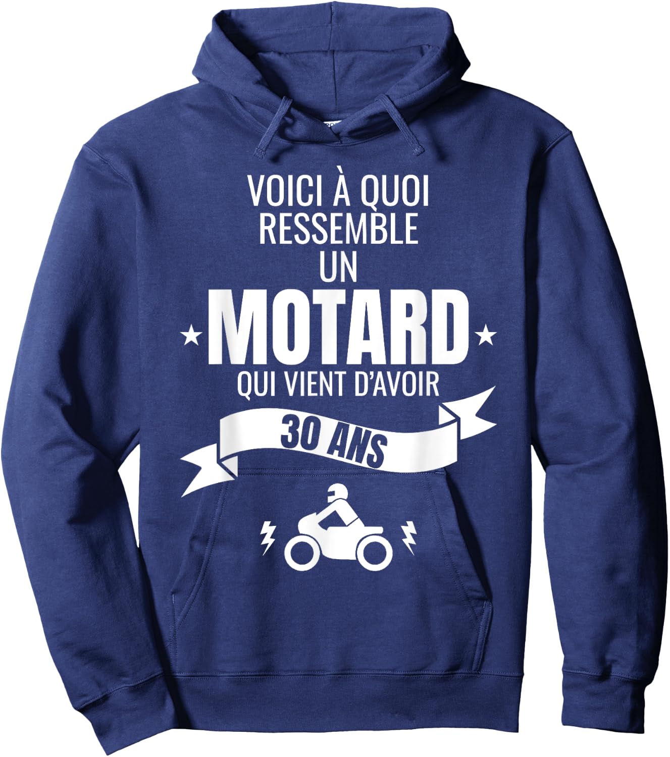 Gift for a biker humour man original 30 years Hoodie - Hoodie | Navy