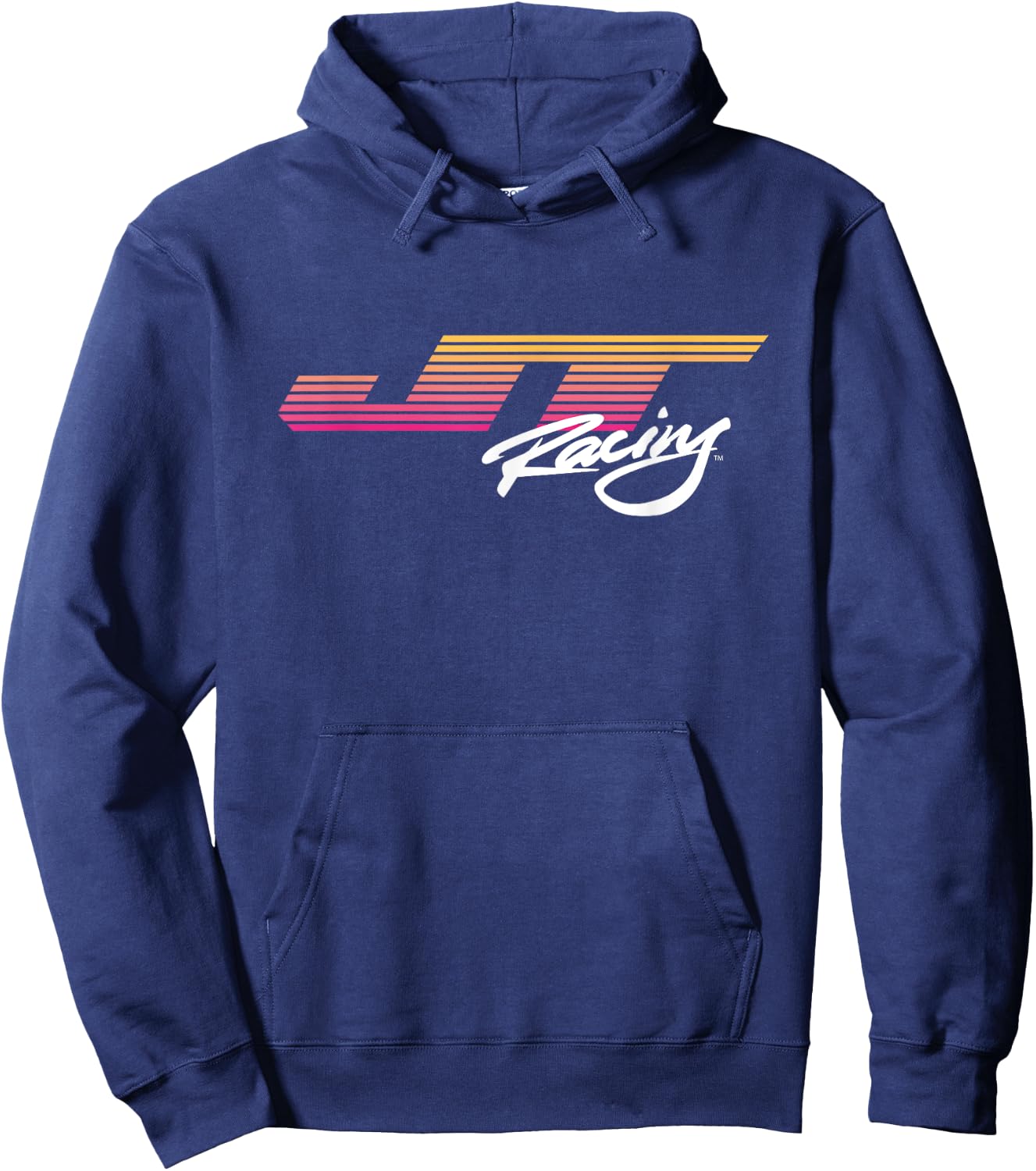 JT Racing Sunset Stripes Logo , Black, S Hoodie - Hoodie | Navy