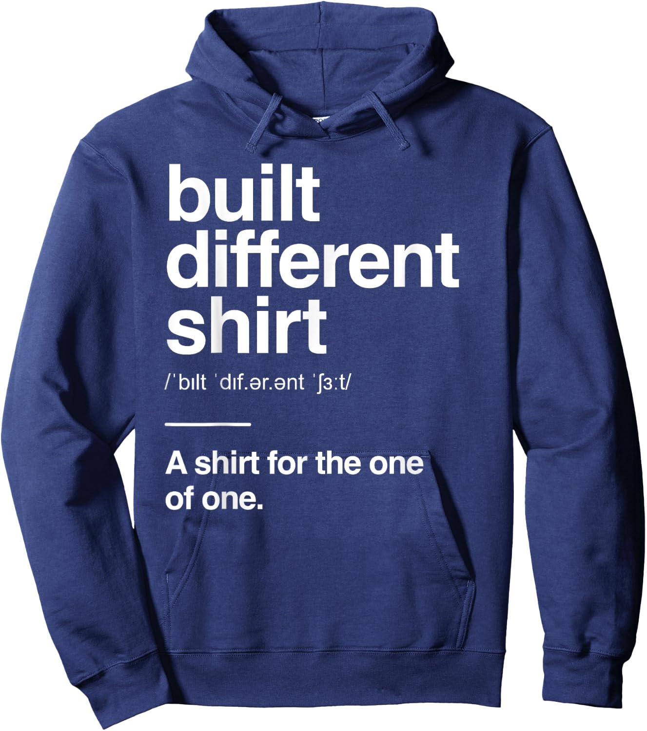 Built Different Definition Gen Alpha Slang Funny Viral Trend Hoodie - Hoodie | Navy