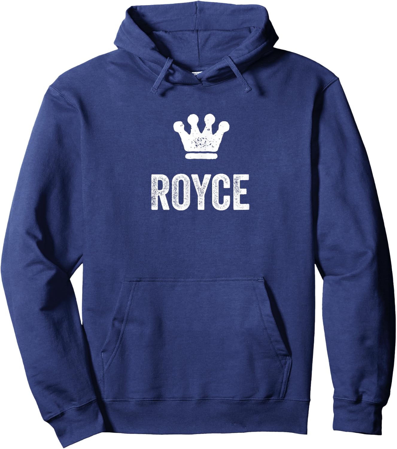Royce the King / Crown & Name Design Called Royce Hoodie - Hoodie | Navy