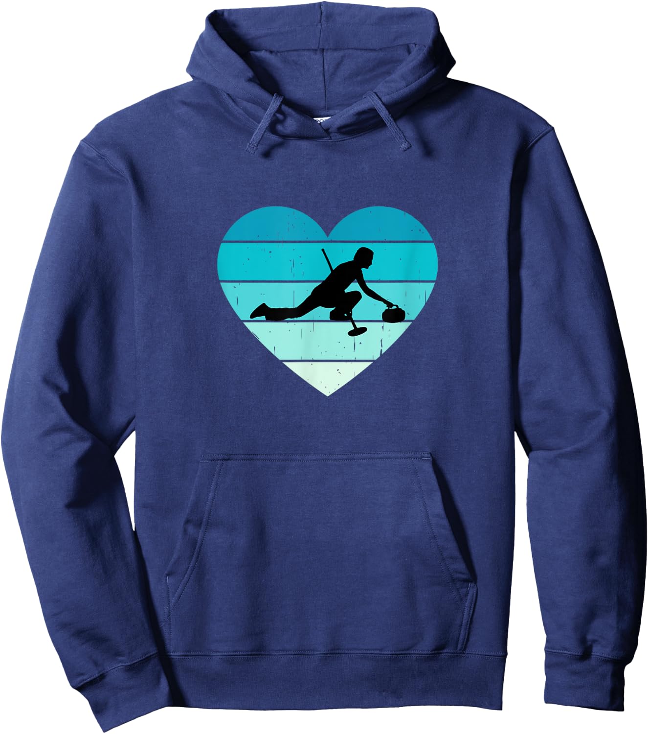 Ich liebe Curling Wintersport Curler Coach Eisstockschießen Hoodie - Hoodie | Navy