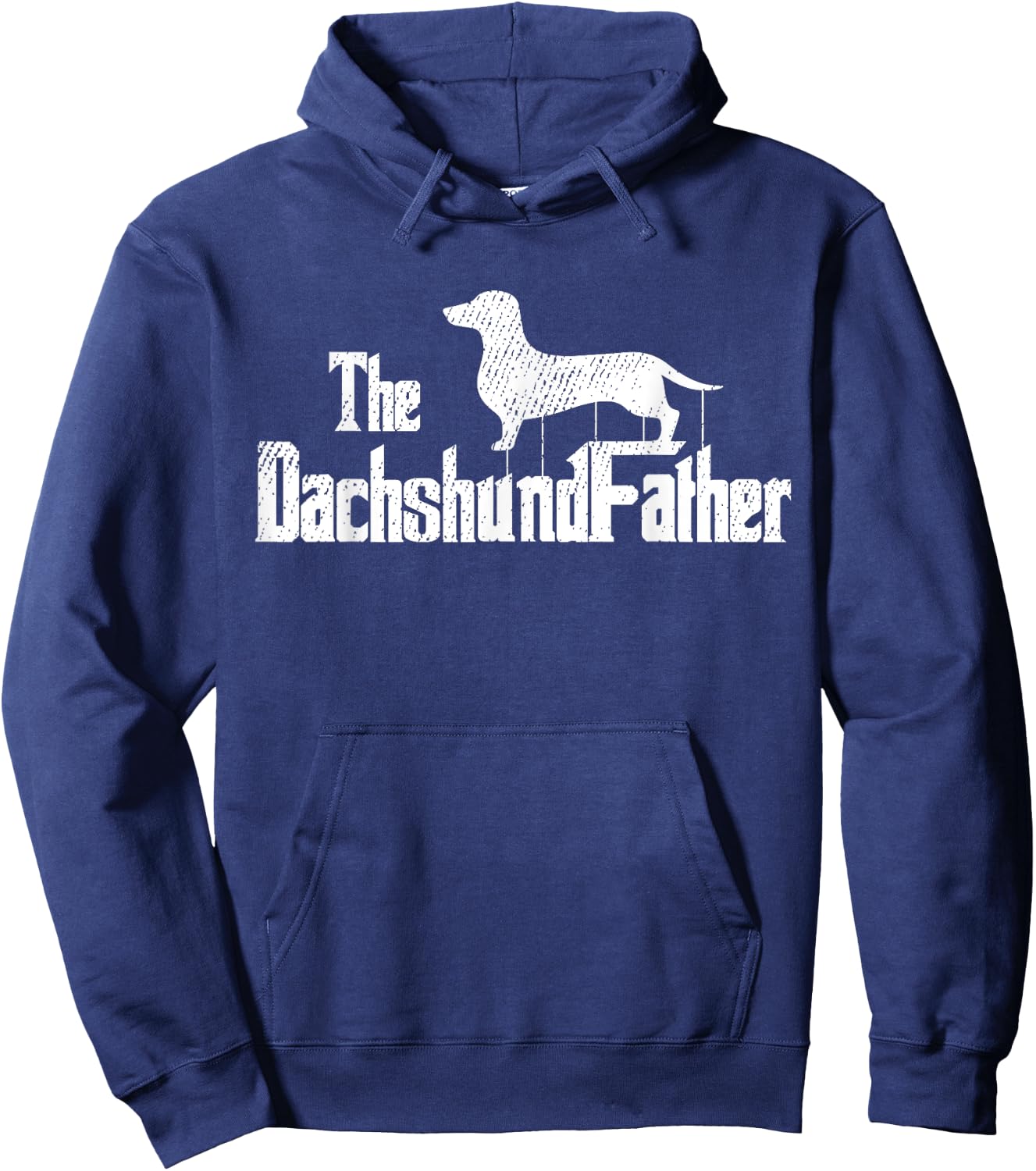 Dachshund Dad Dog Fathers Day Funny Doxie Doggie Puppy Daddy Hoodie - Hoodie | Navy