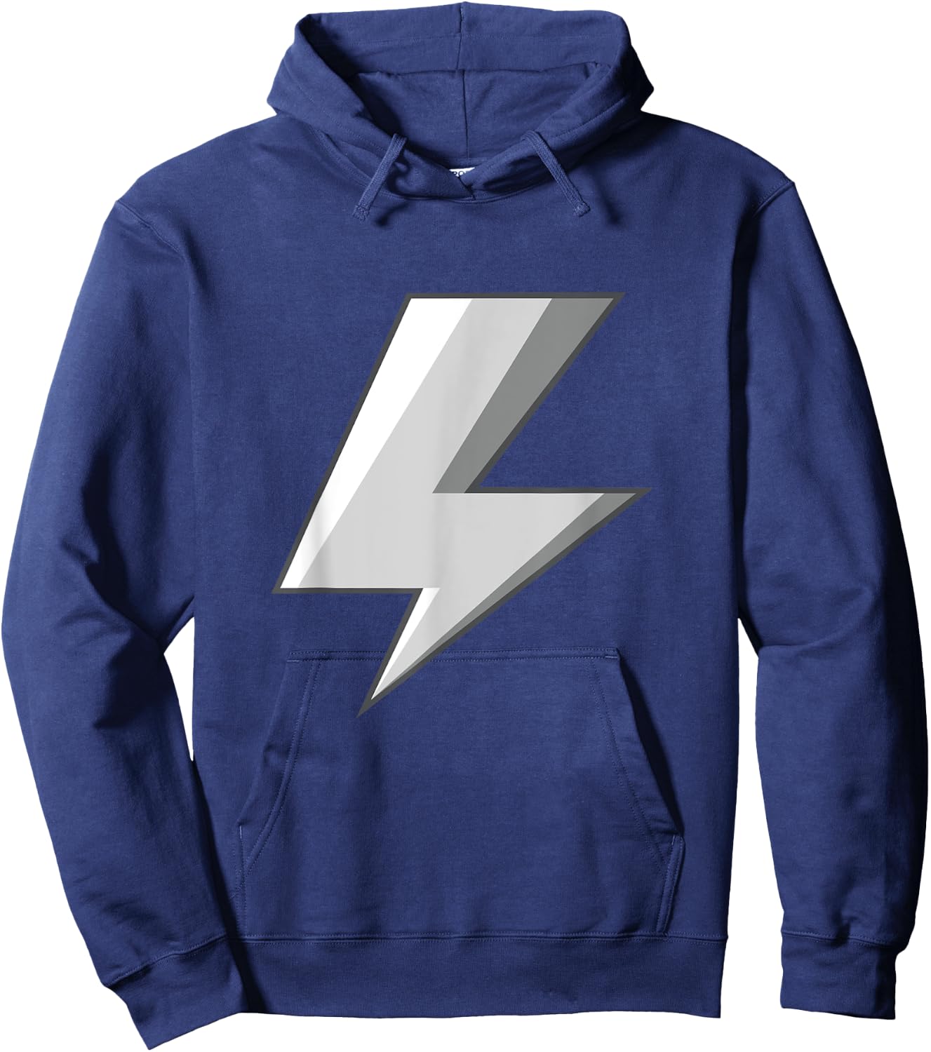 Lightning Bolt White Grey Easy Halloween Costume Hoodie - Hoodie | Navy