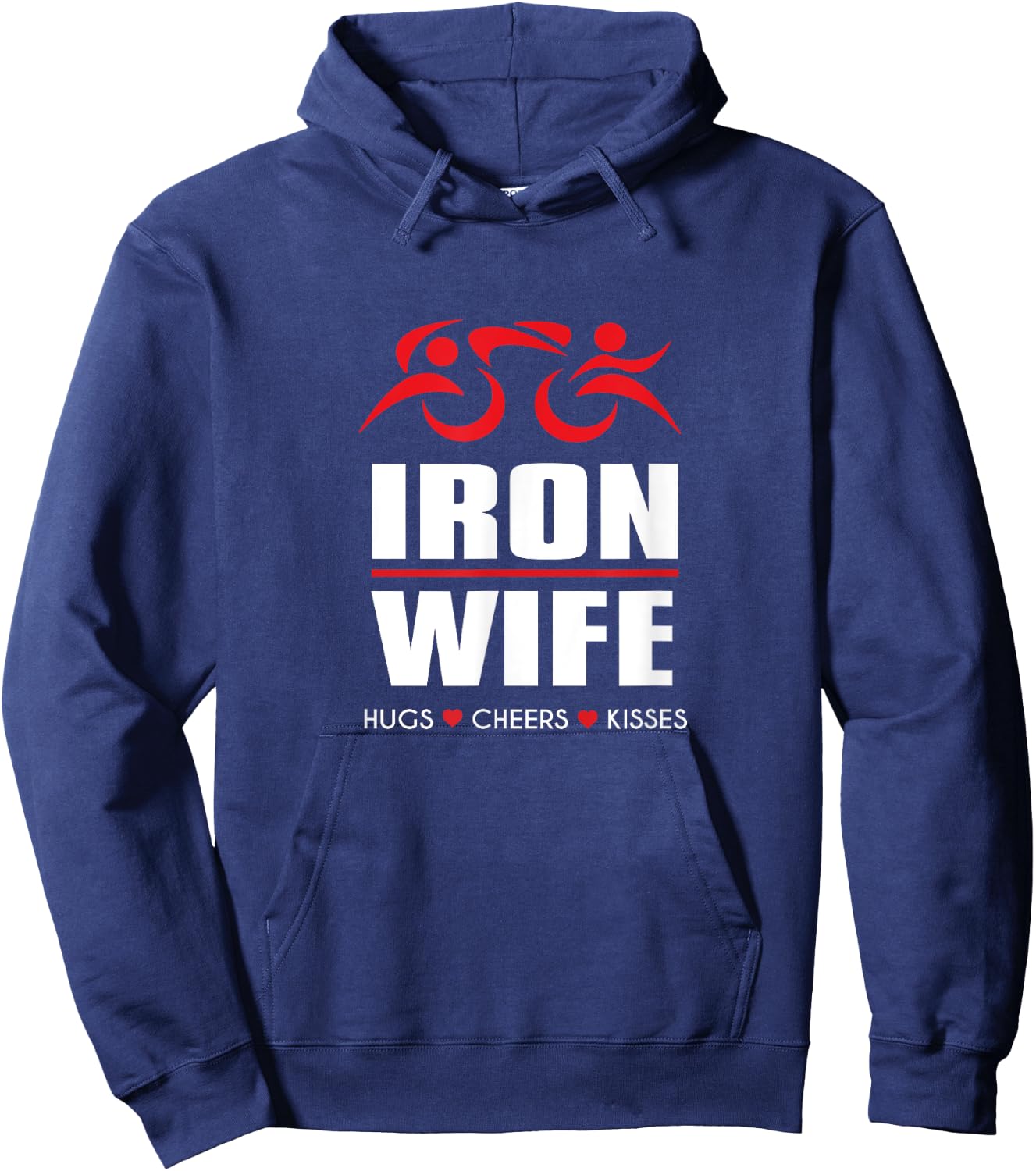 IRON Sherpa WIFE Tri Iron Triathlon - Haul Cheer Triathlete Hoodie - Hoodie | Navy