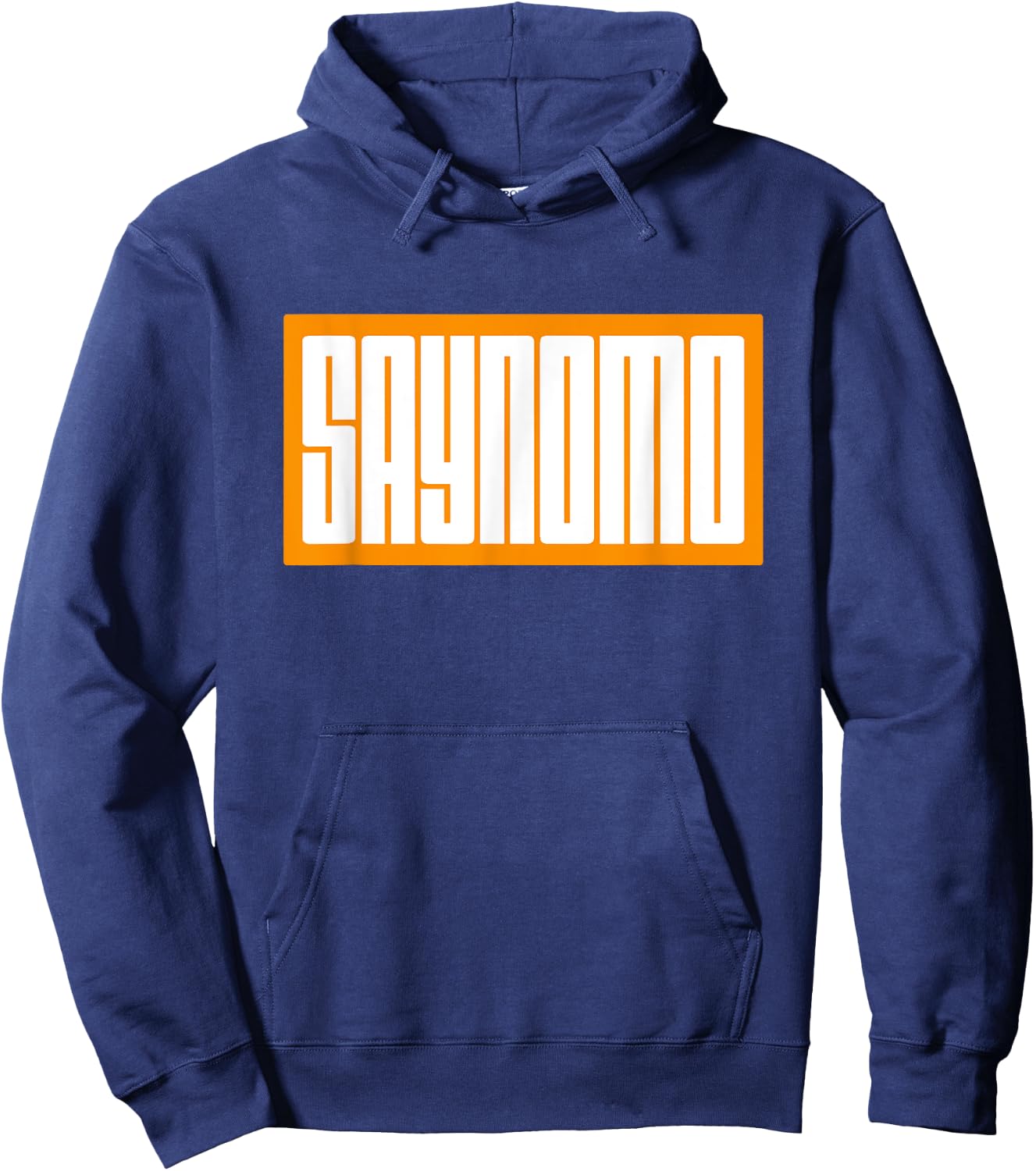 Orange SAYNOMO (Say No More) Orange Color Graphic Hoodie - Hoodie | Navy