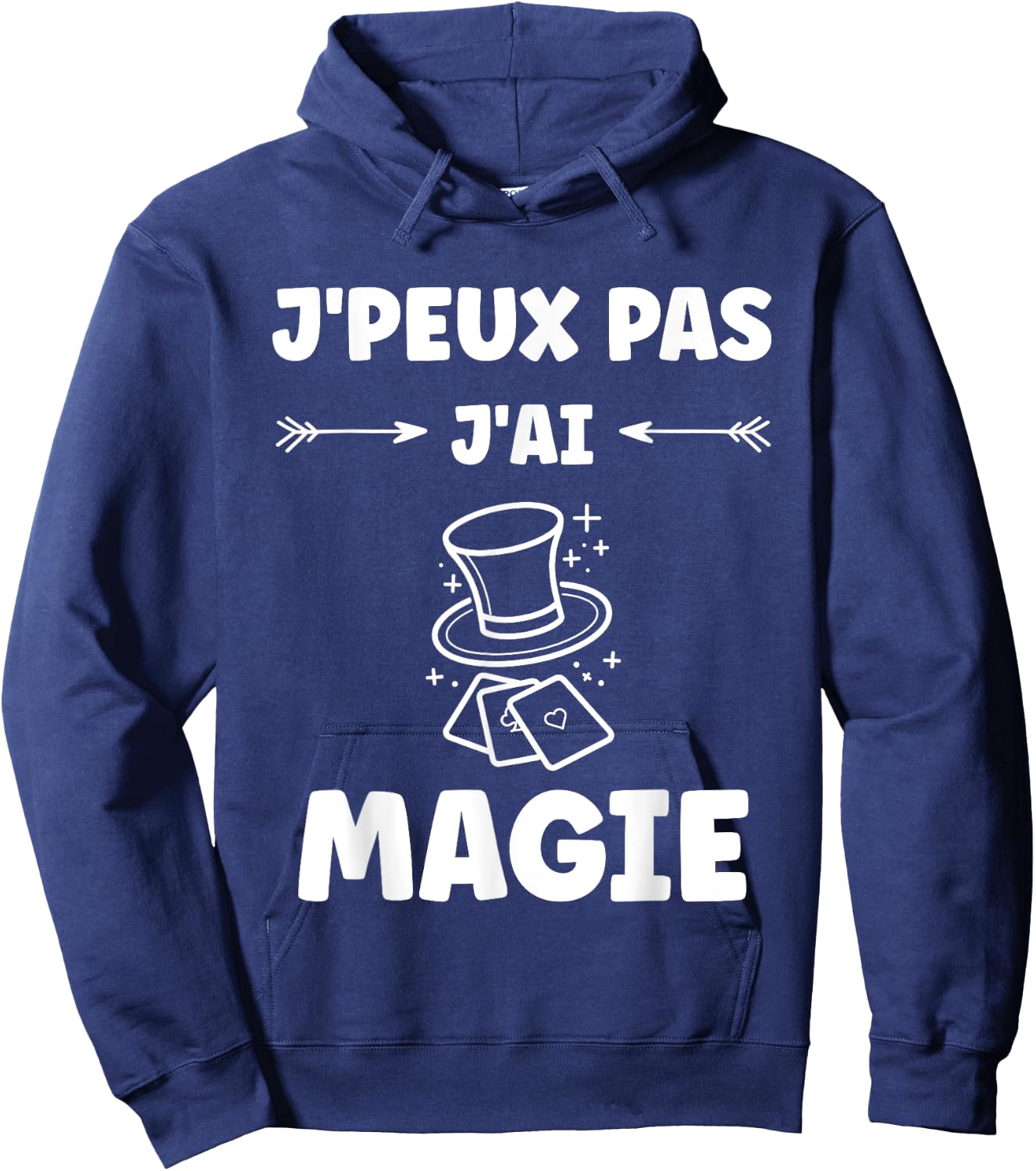 Humour Magicien minimalist magique j'peux pas j'ai Magie , Black, S Hoodie - Hoodie | Navy