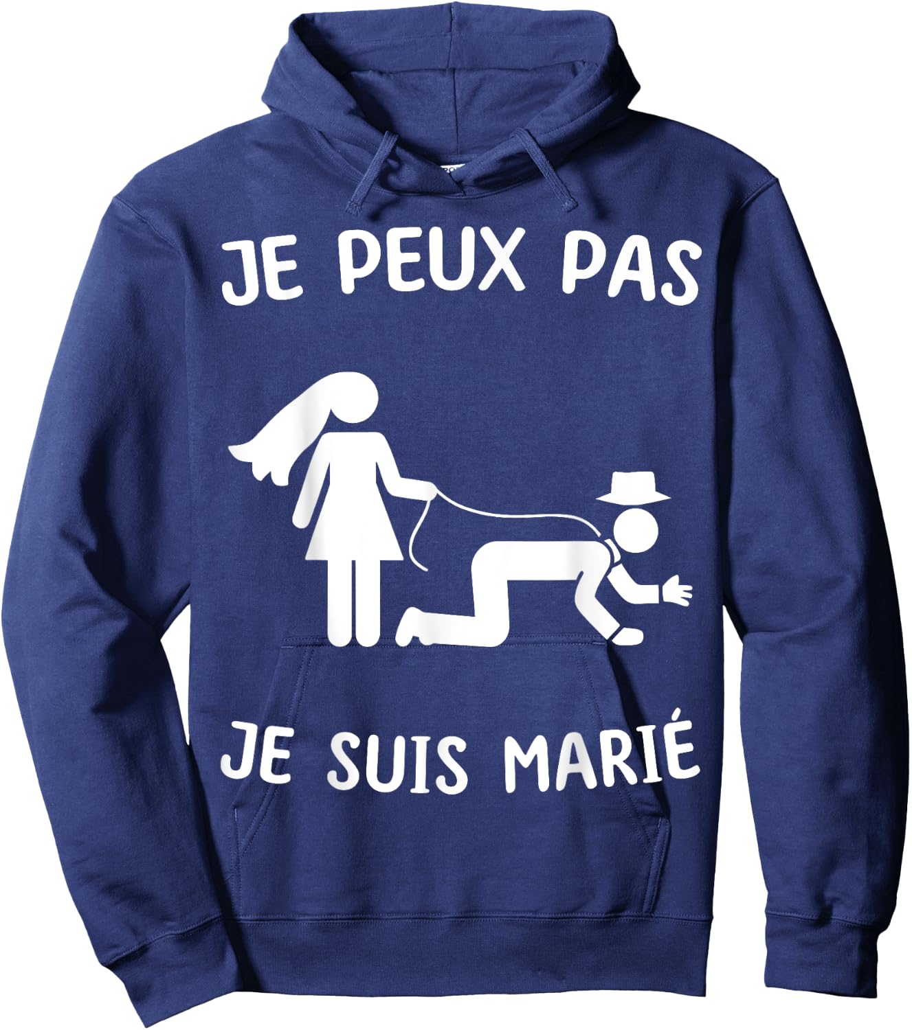 I can't I'm married , Black, S Hoodie - Hoodie | Navy