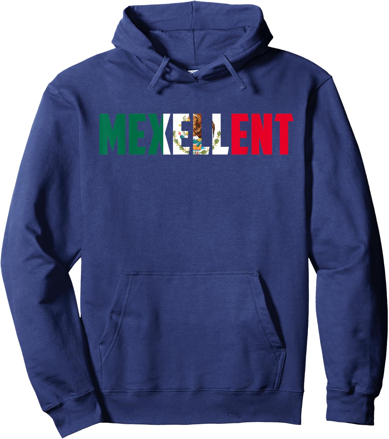 Mexellent Mexican Pride Flag Excellent Hoodie - Hoodie | Navy