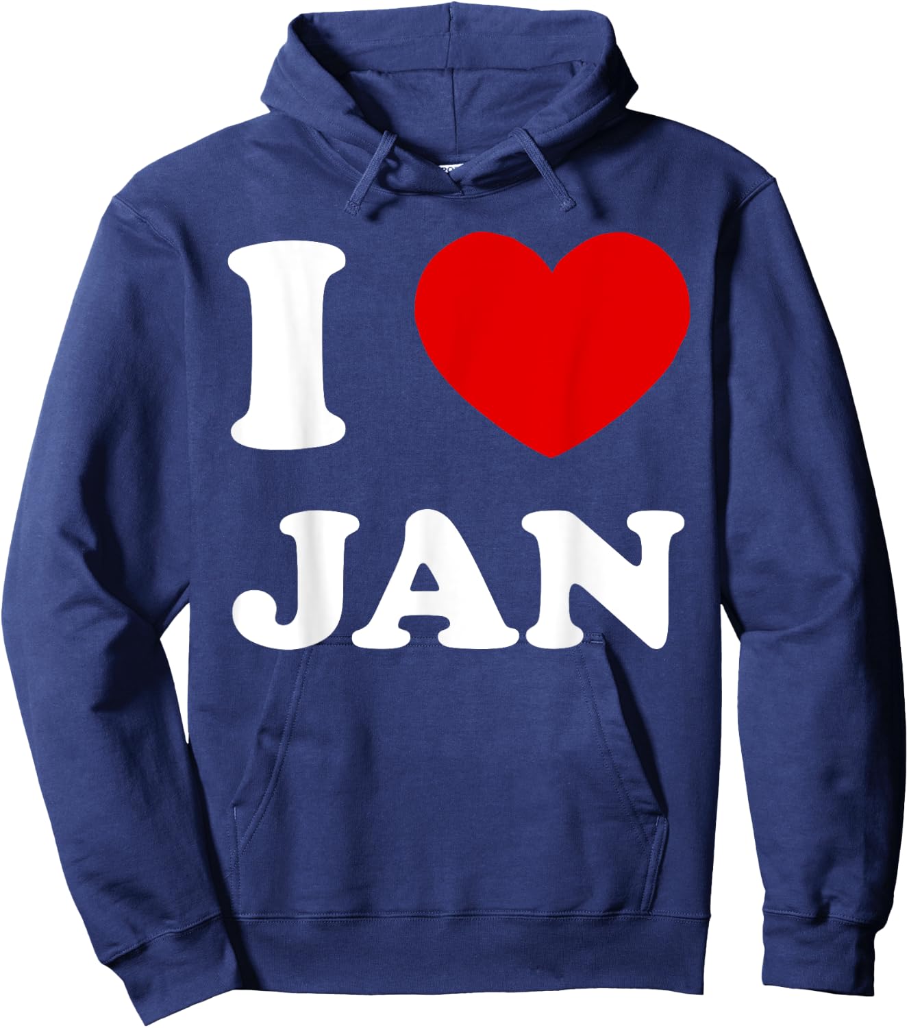 I Love Jan I Heart Jan Funny Jan Hoodie - Hoodie | Navy
