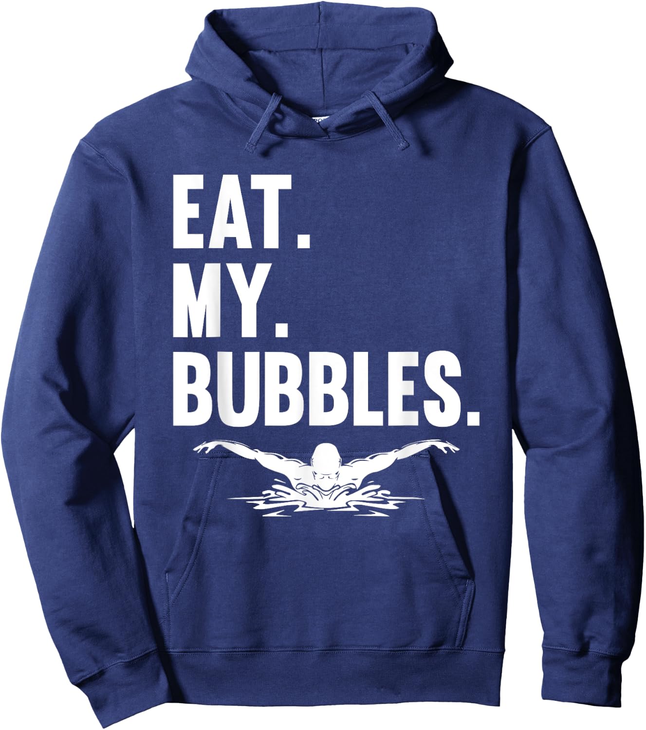 Swimming Swimming Sports Water Sports Bubbles Swimmer , black Hoodie - Hoodie | Navy