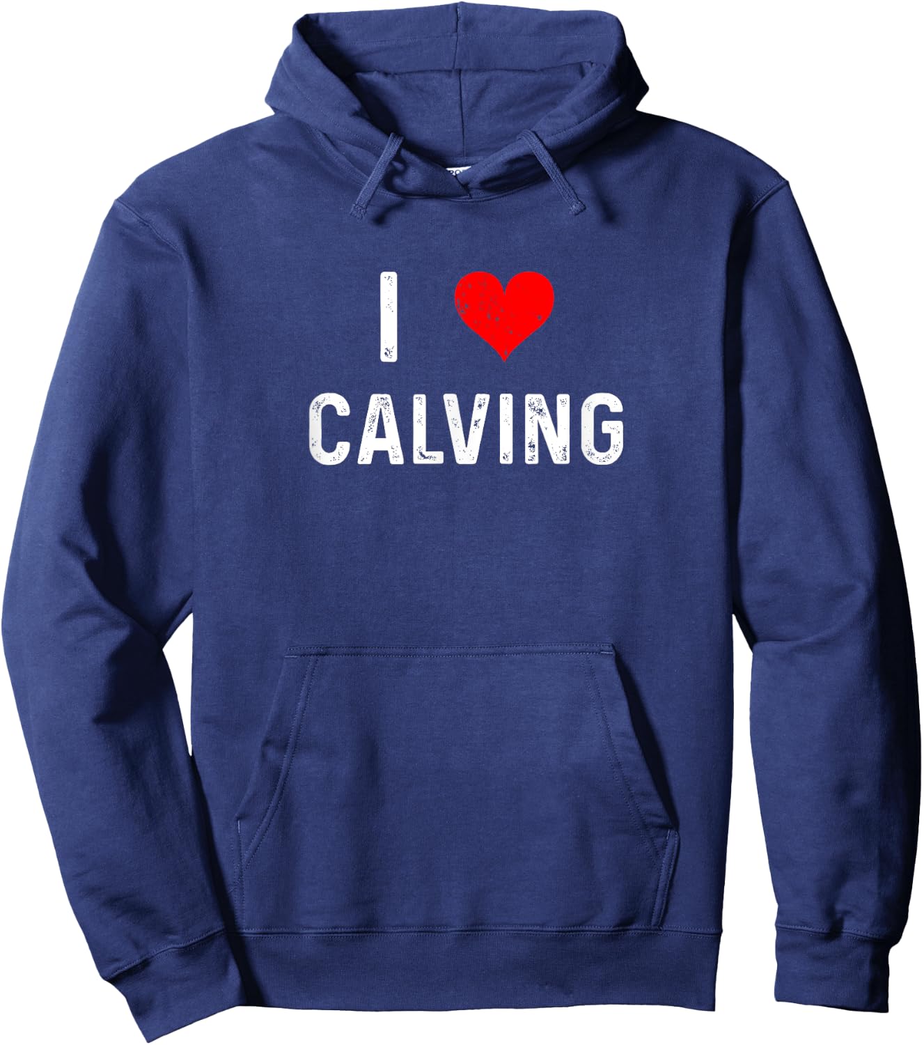 I Love Calving - Heart - Farm Farmer Farming Cow Cattle Hoodie - Hoodie | Navy