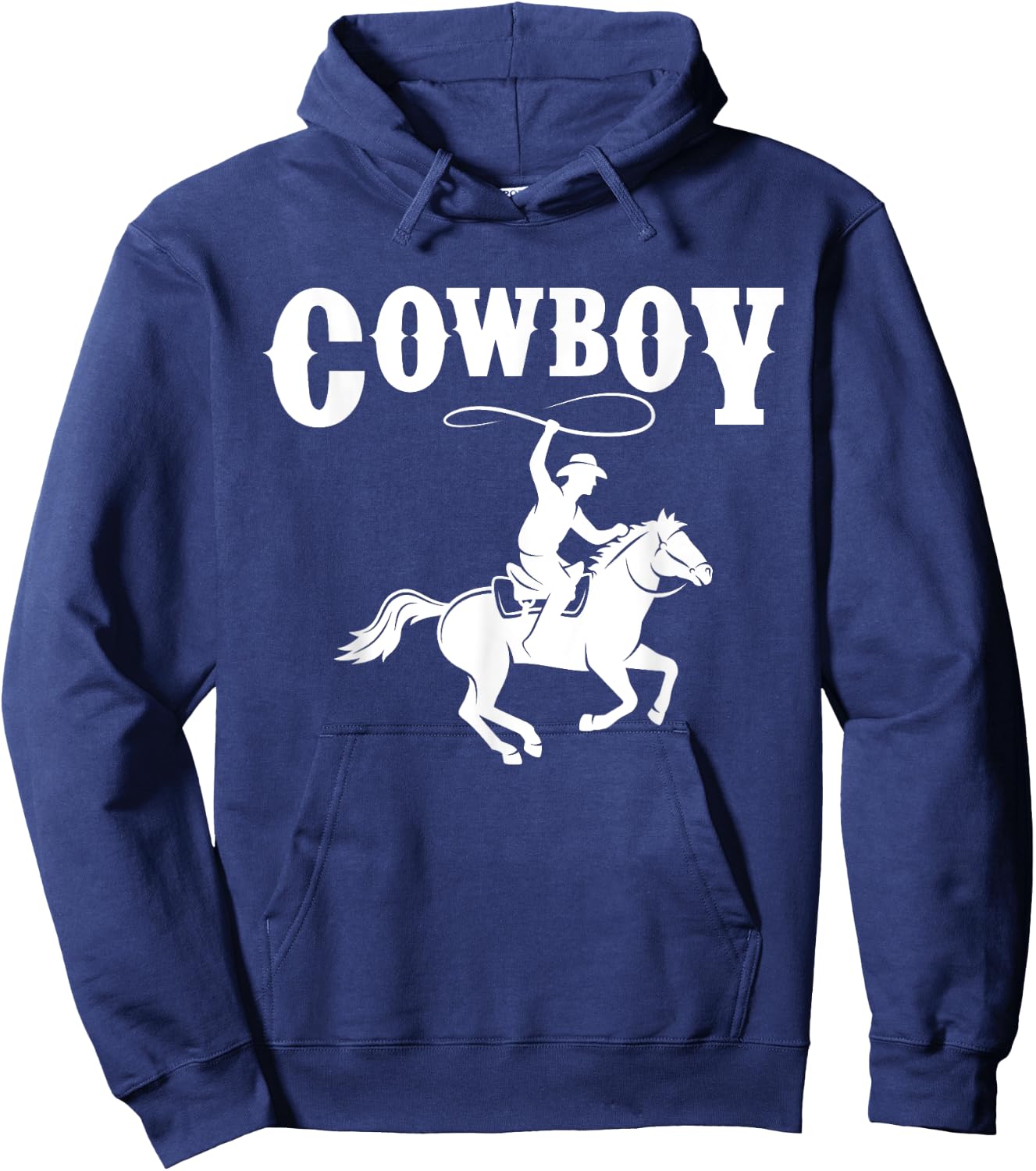 Cowboy Lasso Horse Riding - Wild West Rodeo Stampede Hoodie - Hoodie | Navy