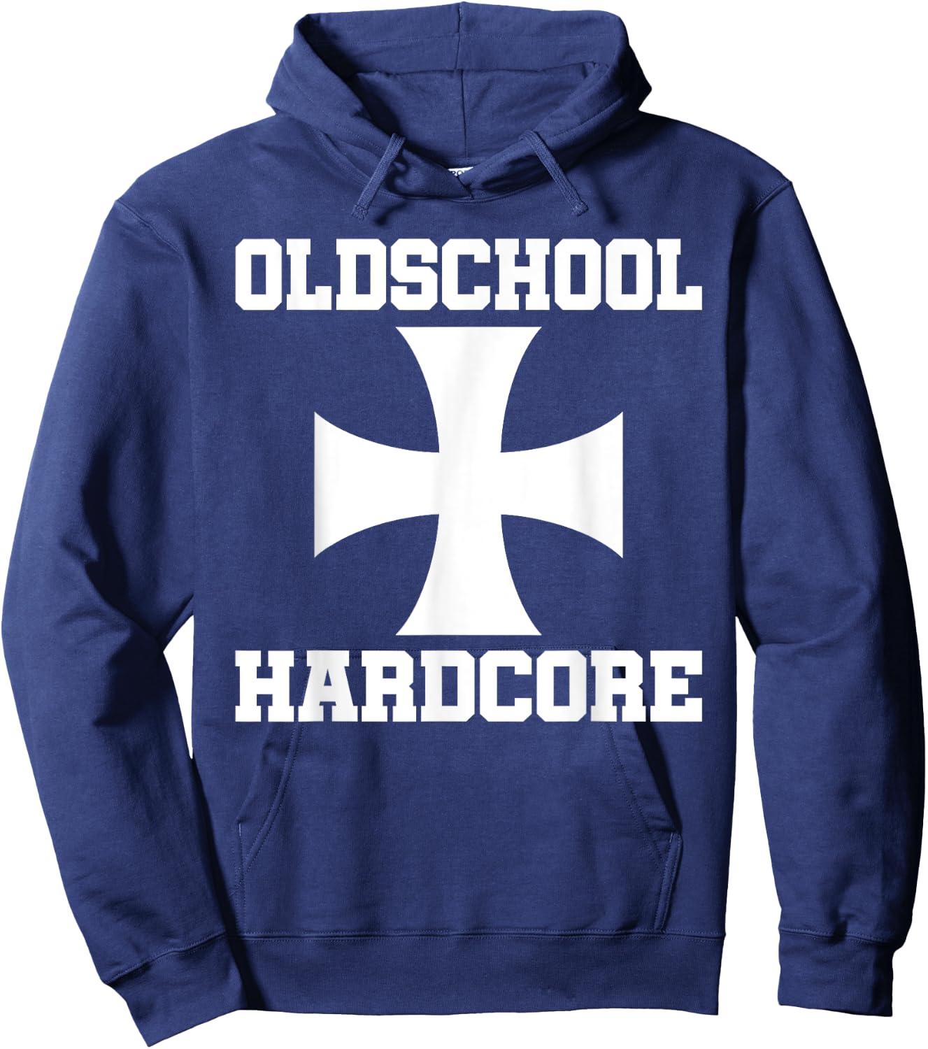 Hardcore Iron Cross Biker WWHC Oldschool Hoodie - Hoodie | Navy