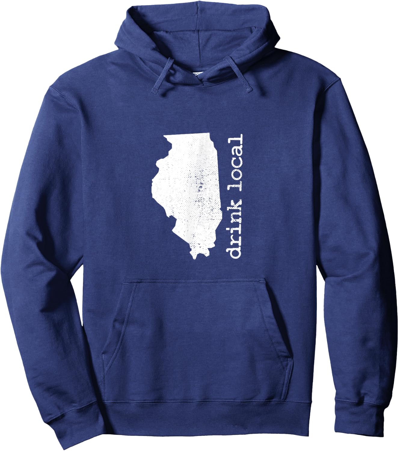 Drink Local Illinois Craft Beer Brewery Enthusiast Hoodie - Hoodie | Navy