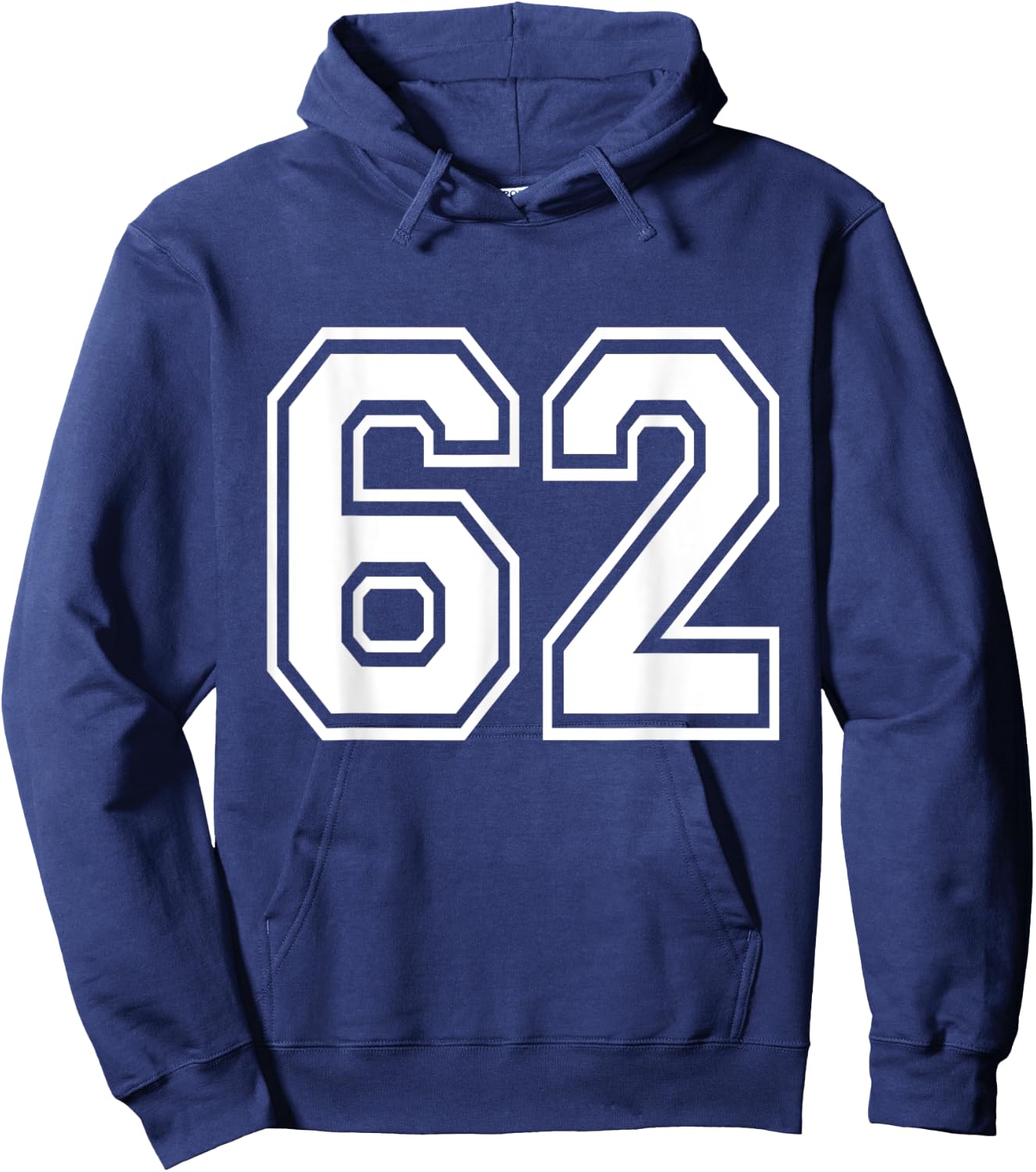 Number 62 Varsity Sports Team Jersey 62nd Birthday 62 Years Hoodie - Hoodie | Navy