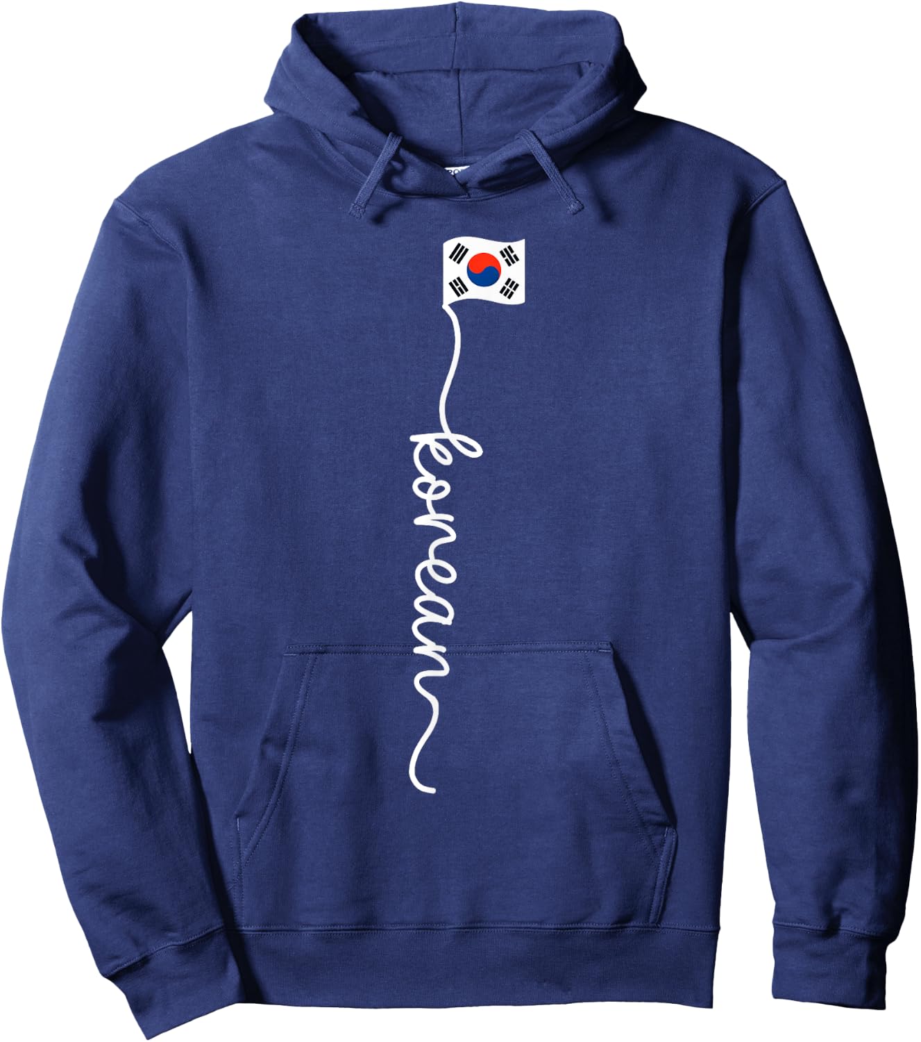 Phrase coréenne Hangul Lettres Drapeau Corée du Sud Signature Hoodie - Hoodie | Navy