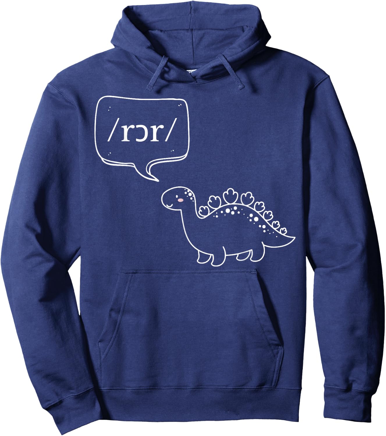 Retro Dinosaur Pediatric SLP Speech Language Pathologists Hoodie - Hoodie | Navy