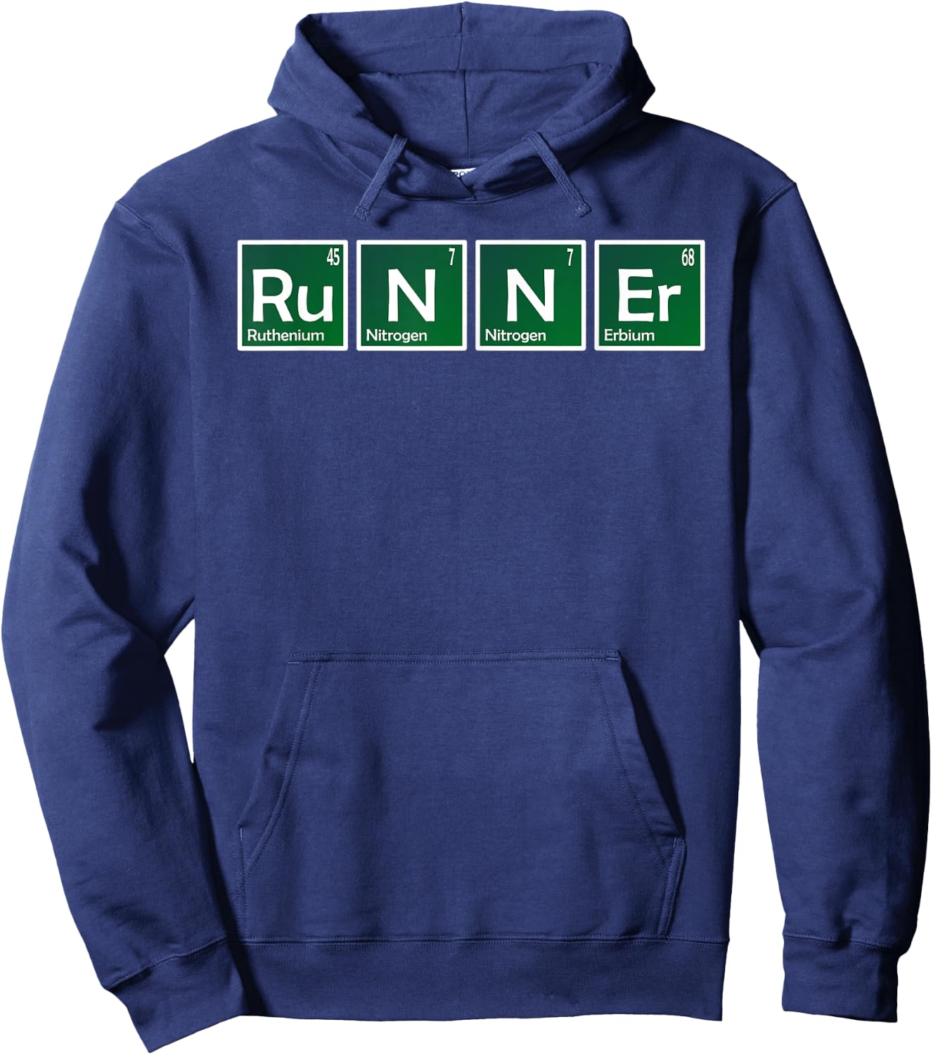 Elements of Runner - I love Science Periodic Table Hoodie - Hoodie | Navy