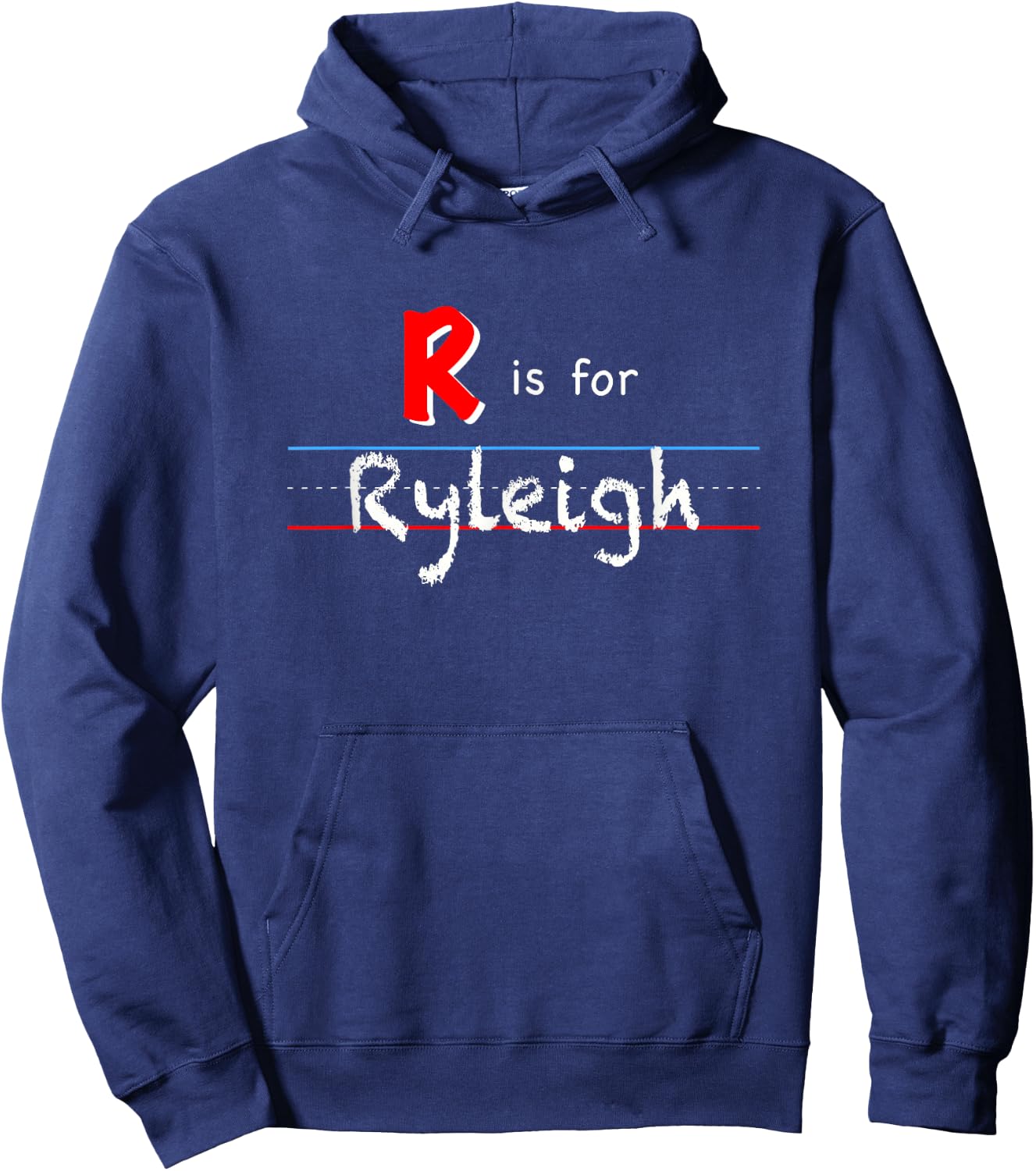 R Is For Ryleigh, girls custom personalized name kids school Hoodie - Hoodie | Navy