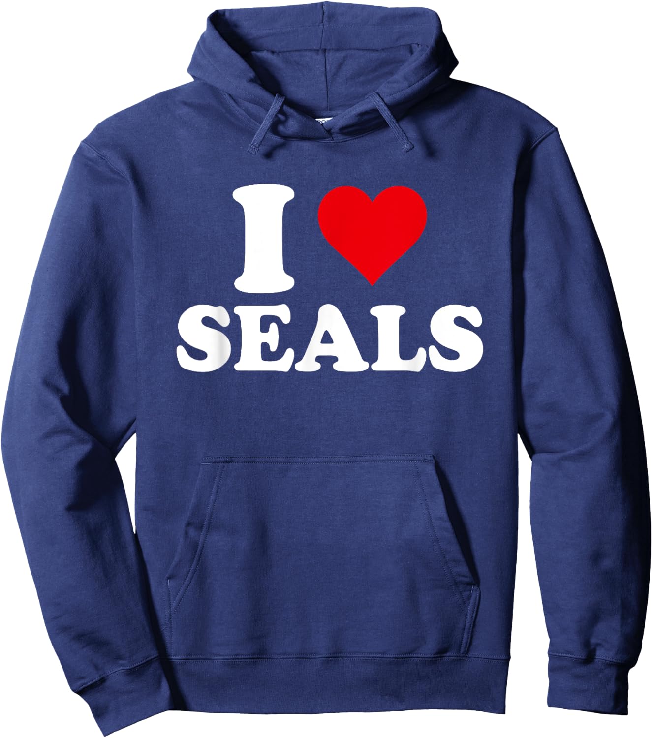 I Love Seals, I Heart Seal Lover Hoodie - Hoodie | Navy