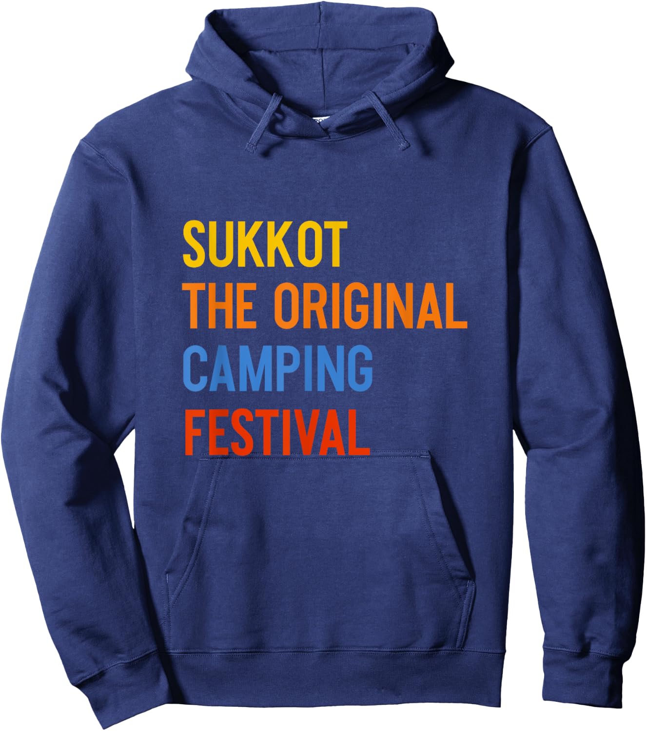 Sukkot The Original Camping Festival Lulav Etrog Jewish Hoodie - Hoodie | Navy