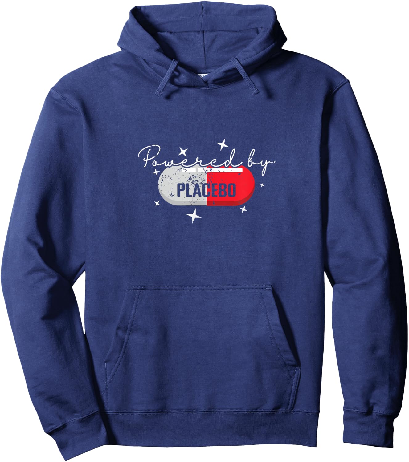 Powered by Placebo Funny Science Humor Hoodie - Hoodie | Navy