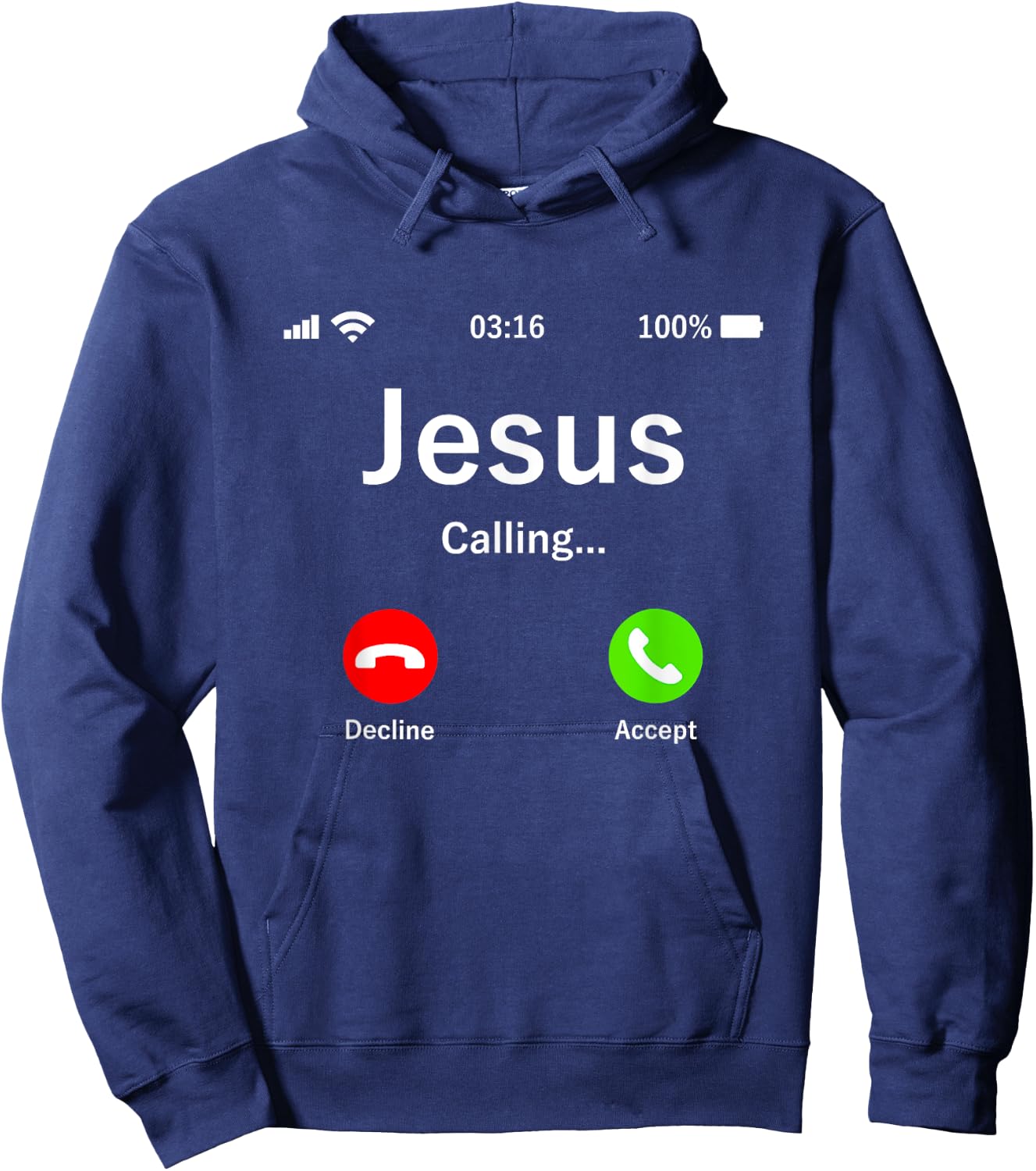 Jesus Is Calling Christian Hoodie - Hoodie | Navy