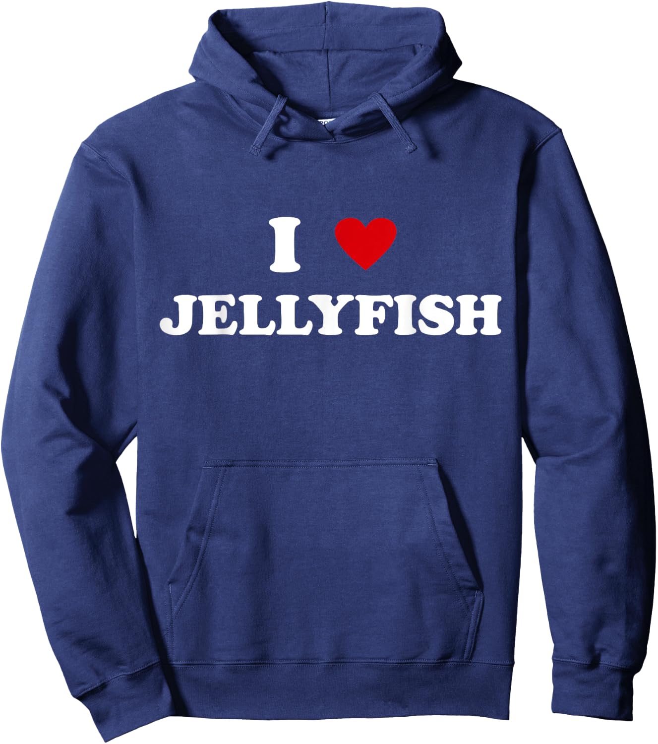I Heart Dad Mom - Funny I Love Jellyfish Hoodie - Hoodie | Navy