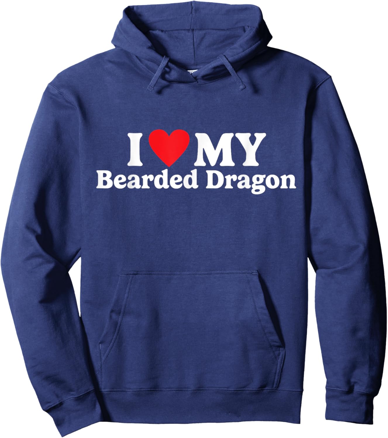 I love my Bearded Dragon Funny Hoodie - Hoodie | Navy